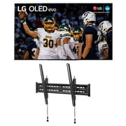 LG OLED83C3PUA 83 Inch OLED evo 4K UHD Smart TV with Dolby Atmos with a Walts TV Large/Extra Large Tilt Mount for 43 inch-90 inch Compatible TV's (2023)