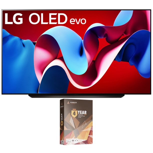 LG OLED83C4PUA 83 Inch Evo C4 Series OLED Smart TV with 4 Year Amber Protection Plan (2024