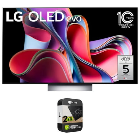 LG OLED83G3PUA OLED evo G3 83 Inch 4K Smart TV (2023 Model) Bundle with 2 YR CPS Enhanced Protection Pack