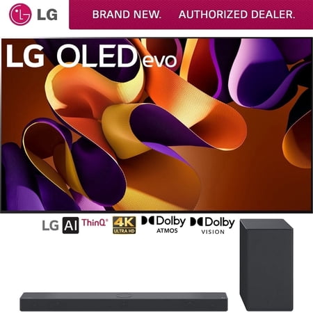 LG OLED83G4WUA 83 Inch OLED evo G4 Series Smart TV 4K HDR (2024) Bundle with LG SC9S Soundbar w/ Dolby Atmos & IMAX Enhanced Best Match for OLED evo Series TV