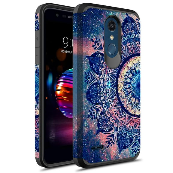 LG Premier Pro LTE Case, LG K30 (2018) Case, LG Phoenix Plus Case, LG Harmony 2 Case, Rosebono Hybrid Graphic Colorful Slim Armor Skin Cover Armor Case for LG K30 (Mandala)