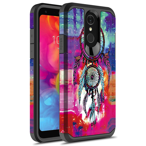 LG Q7 Case, LG Q7 Plus Case, Kaesar Slim Hybrid Dual Layer Shockproof Hard Cover Graphic Fashion Cute Colorful Silicone Skin Cover Armor Case for LG Q 7