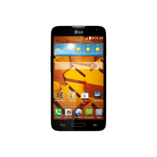 LG REALM - 3G smartphone - RAM 1 GB / Internal Memory 4 GB - microSD slot - 4.5" - 800 x 480 pixels - rear camera 5 MP - Boost - black