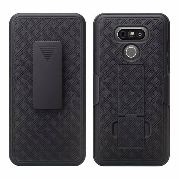 for LG Reflect LG K51 Q51 with Temper Glass Ring Magnetic Case Heavy Duty Shock Absorption Kickstand Armor Case with Belt Swivel Clip Holster Cover (Black)