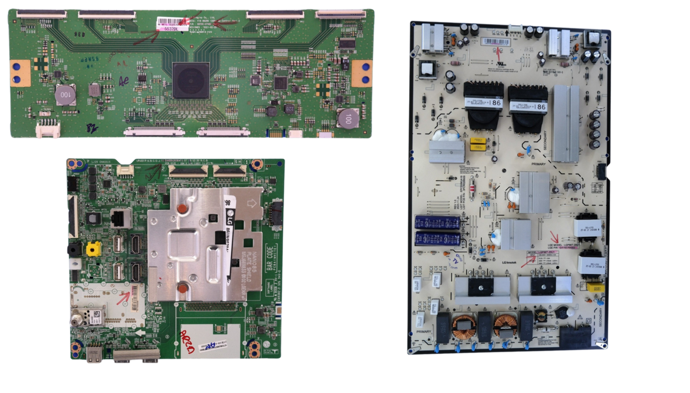 LG Repair Kit (6871L5532D, EBT66708001, EAY65769302) TV 86UN9070AUD