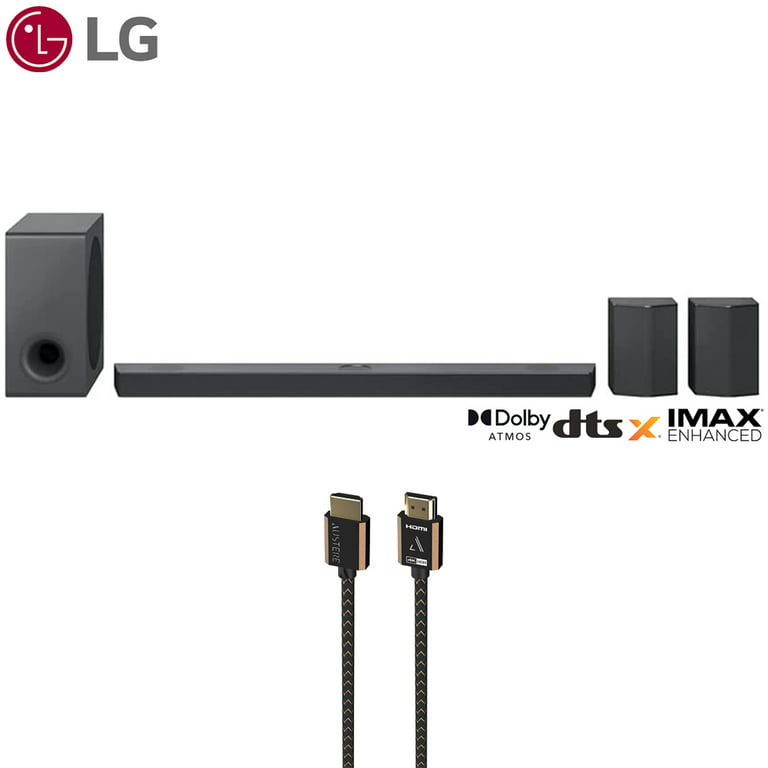 LG S95QR 9.1.5 ch High Res Audio Sound Bar with Dolby Atmos and Surround  Speakers Bundle with Austere 3-Series 4K HDR 1.5m HDMI Cable