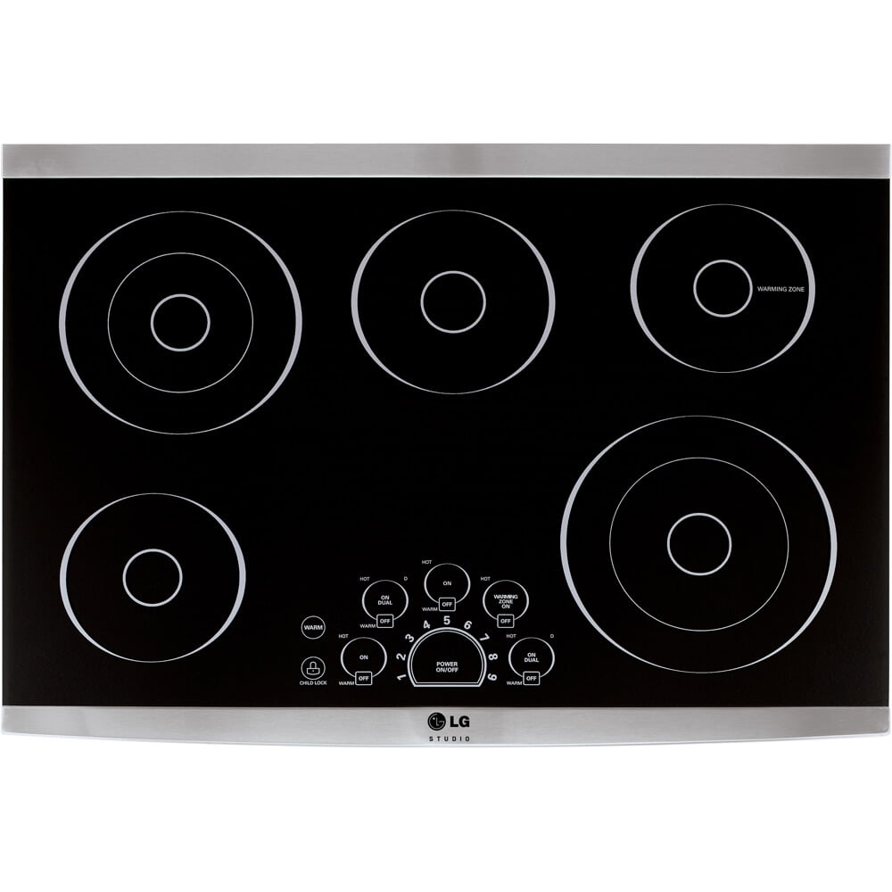 LG Studio LSCE305ST Studio 30 inch Stainless 5 Burner Electric Cooktop