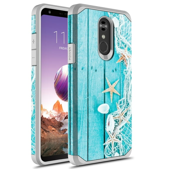 LG Stylo 4 Case, LG Stylo 4 Plus Case, Rosebono Hybird Drop Protection Sleek Slim Dual Layer Shockproof Colorful Graphic Armor Case for LG Stylo 4  (Galaxy Stardust Mandala)