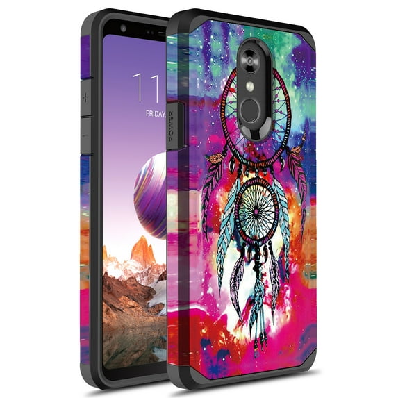 LG Stylo 4 Case, LG Stylo 4 Plus Case, Rosebono Hybird Drop Protection Sleek Slim Dual Layer Shockproof Colorful Graphic Armor Case for LG Stylo 4+ (Galaxy Stardust)
