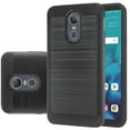 thumbnail image 1 of LG Stylo 4 Hybrid Metal Brushed Shockproof Tough Case Cover Black, 1 of 4