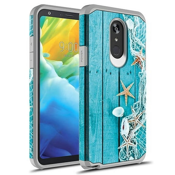 LG Stylo 5 Case, KAESAR Slim Hybrid Dual Layer Shockproof Hard Cover Graphic Fashion Cute Colorful Silicone Skin Cover Armor Case for LG Stylo 5 (Starfish)