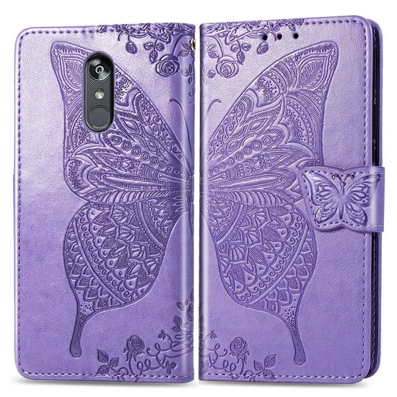 LG Stylo 5 Case, LG Stylo 5 Wallet Folio Case Magnetic Closure RFID Blocking Card Slots Kickstand Shockproof Case for LG Stylo 5, Lightpurple
