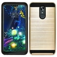 thumbnail image 1 of LG Stylo 5 Dual layer Metal Brushed Shockproof Armor Hybrid Case Cover Black, 1 of 2