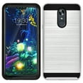 thumbnail image 1 of LG Stylo 5 Dual layer Metal Brushed Shockproof Armor Hybrid Case Cover Black, 1 of 2