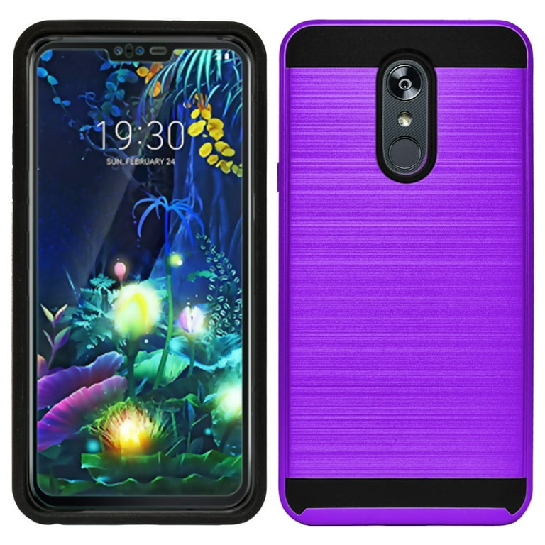 LG Stylo Dual layer Metal Brushed Shockproof Armor Hybrid Case