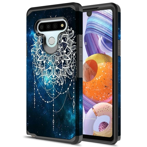 LG Stylo 6 Case, LG Stylo 6+ Case, KAESAR Hybird Drop Protection Sleek Slim Dual Layer Shockproof Colorful Graphic Armor Case For LG Stylo 6 / LG Stylo 6 Plus (Galaxy Mandala)