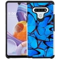 thumbnail image 1 of LG Stylo 6 Case - Colorful Design Hybrid Armor Case Shockproof Dual Layer Protective Phone Cover - Blue Butterfly, 1 of 2