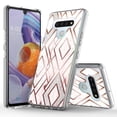 thumbnail image 1 of LG Stylo 6 Case, KAESAR Hybrid Bling Glitter Sparkle Diamond Rhombus Marble Graphic Fashion Cute Colorful Skin Cover Shockproof Case for LG Stylo 6, 1 of 5