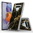thumbnail image 1 of LG Stylo 6 Case, KAESAR Hybrid Bling Glitter Sparkle Laser Black Marble Graphic Fashion Cute Colorful Skin Cover Shockproof Case for LG Stylo 6, 1 of 5