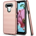 thumbnail image 1 of For LG Stylo 6 Case, Nagebee Carbon Fiber Brushed Shockproof Hybrid Durable Phone Case Cover for LG Stylo 6 / LG K71 Stylus/LG K71 (2020 Release) (Rose Gold), 1 of 5