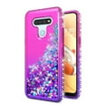 thumbnail image 1 of LG Stylo 6 Case, With [Tempered Glass Screen Protector Included], STARSHOP Liquid Glitter Bling TPU Phone Cover - Pink/Purple, 1 of 6