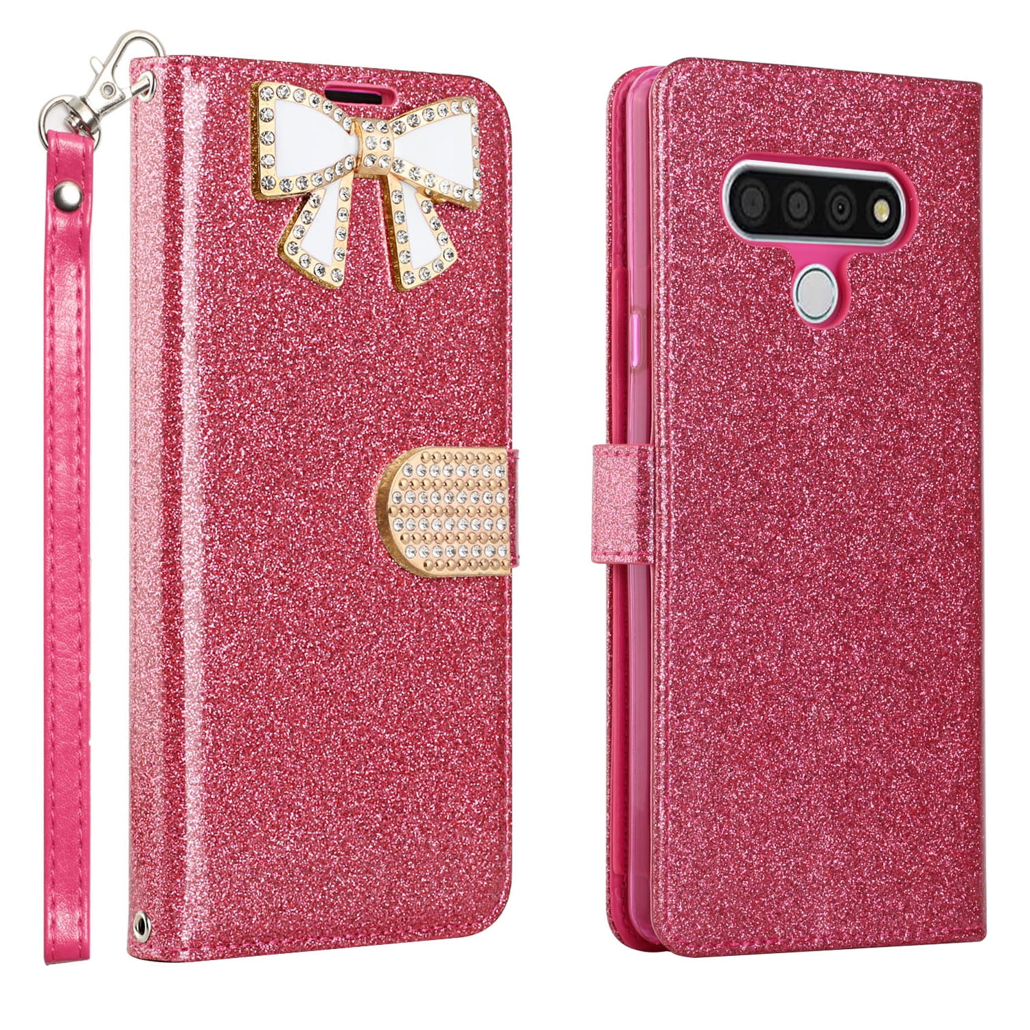LG Stylo Phone Case, Full Protection Sparkle Diamond Kickstand