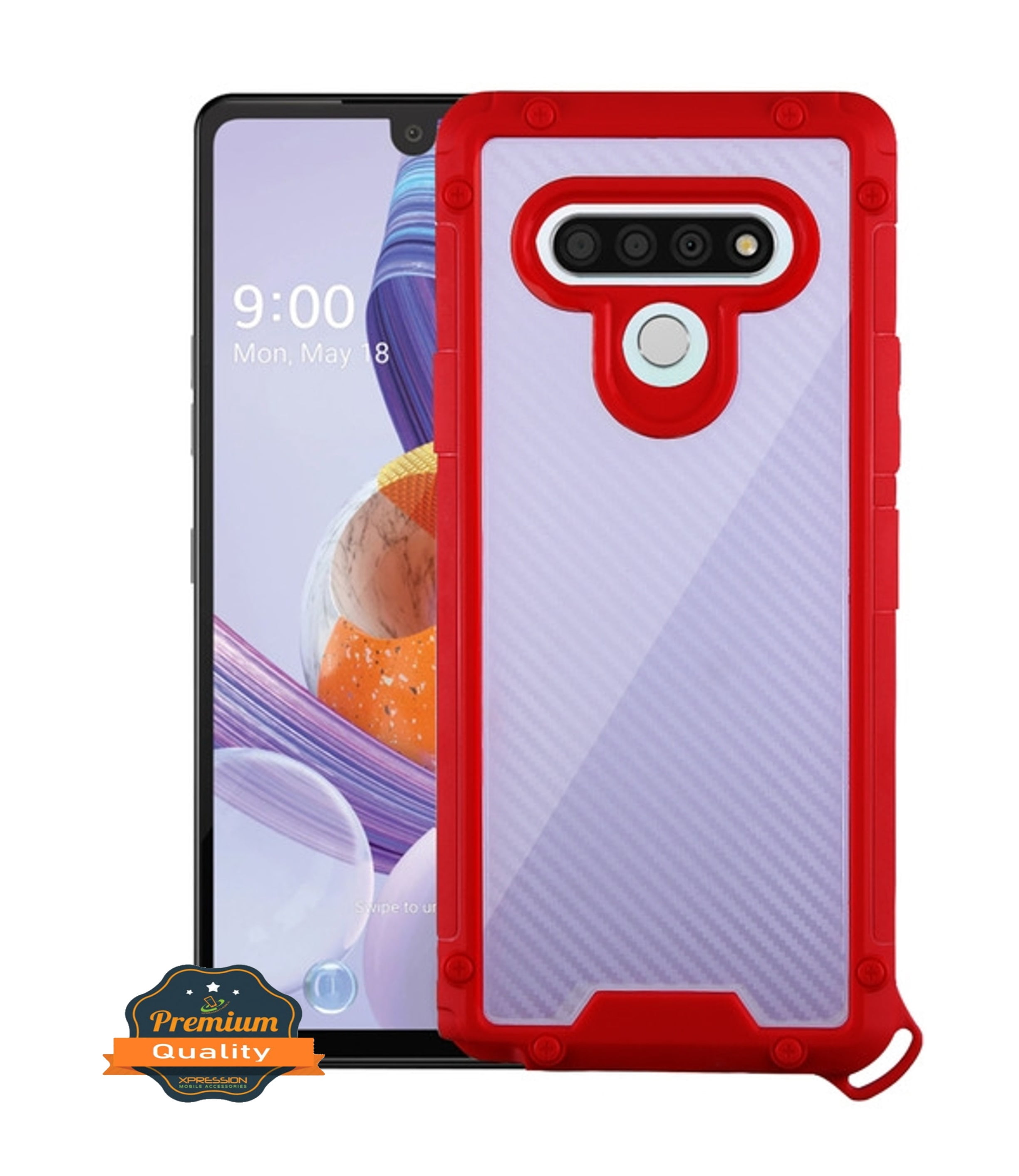 Softebizz Casetify Lg Stylo ExoGuard For LG Stylo Case, Rubber Shockproof Cover Case Compatible With  LG Stylo Phone, Built-in Kickstand
