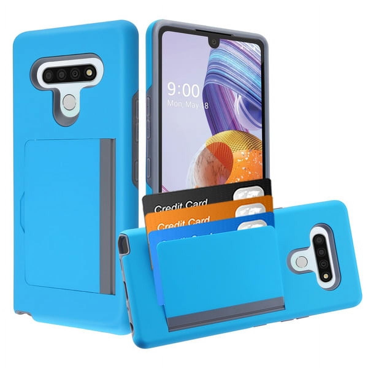 LG Stylo 6 Wallet Phone Case Ultra Protective Cover with 3 Cedit Cards