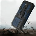 thumbnail image 1 of for LG Stylo 7 (5G) /FH50 Rugged Heavy Duty Dual Layers Hybrid Protective Shell with Built in Metal Clip Holder & Kickstand Cover ,Xpm Phone Case [Blue], 1 of 6