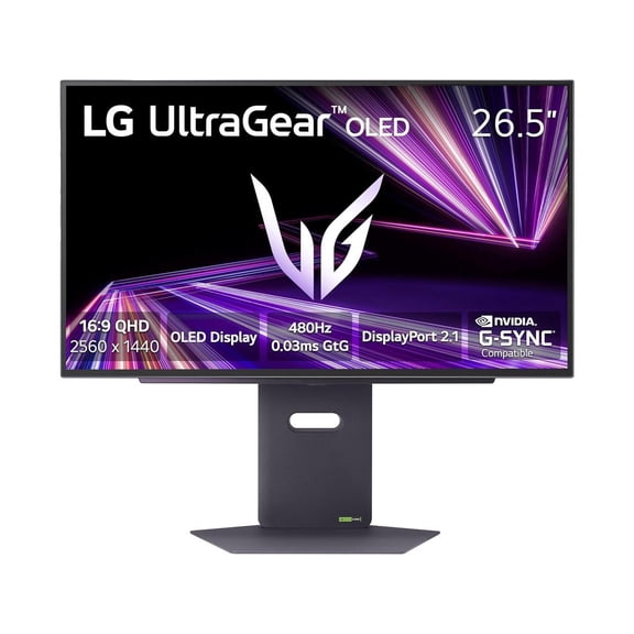 LG UltraGear 27" 480 Hz OLED QHD Gaming Monitor 0.03ms FreeSync Premium & G-Sync Compatible 2560 x 1440 (2K) DCI-P3 98.5%