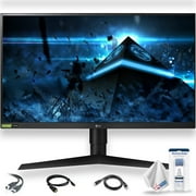 LG UltraGear 27GL850-B 27 169 144 Hz HDR FreeSync IPS Gaming Monitor With Display Port, HDMI, and USB Upstream Cables, + LCD Cleaning Kit, and Electronics Basket MicroFiber Cloth - Base Bundle