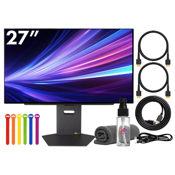 LG UltraGear OLED 27GX790A-B 27 Inch QHD Gaming Monitor 2560 x 1440 480Hz 0.03ms FreeSync Premium G Sync HDMI DisplayPort Bundle (International Model)