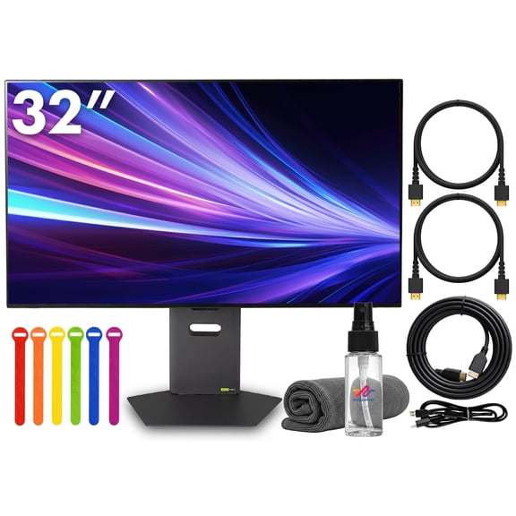 LG UltraGear OLED 32GX870A-B 32 Inch Dual Mode Gaming Monitor 4K UHD 240Hz FHD 480Hz 0.03ms FreeSync Premium Pro G Sync Bundle (International Model)