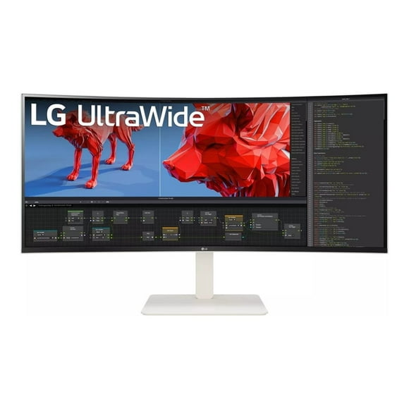 LG UltraWide 38WR85QC-W - LED monitor - curved - 38" (37.5" viewable) - 3840 x 1600 WQHD+ @ 144 Hz - IPS - 450 cd/m - 1000:1 - DisplayHDR 600 - 1 ms - 2xHDMI, DisplayPort, USB-C - speakers