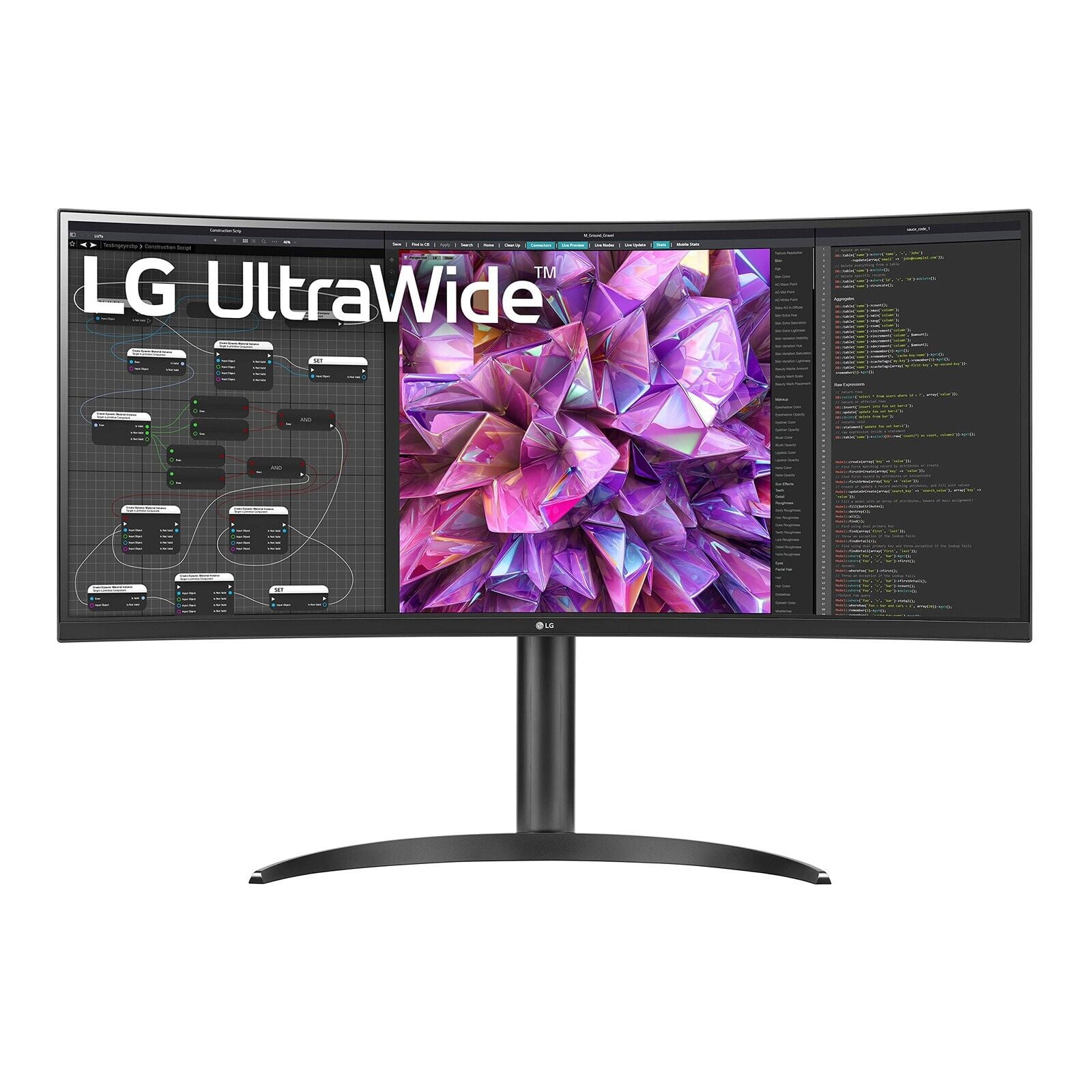 LG UltraWide QHD 34-Inch Curved Computer Monitor 34WQ73A-B, IPS with HDR 10  Compatibility, Built-In KVM, and USB Type-C, Black 