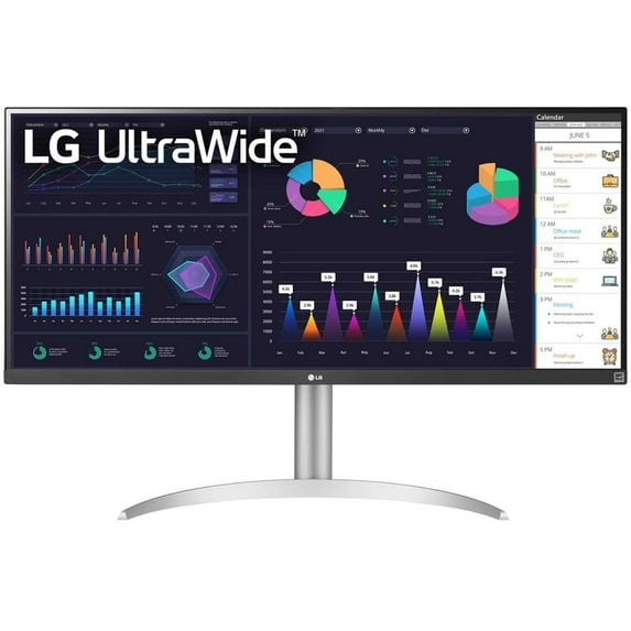 LG Ultrawide 34\" 2560 x 1080 LCD sRGB, Anti-glare Monitor, 34WQ650-W