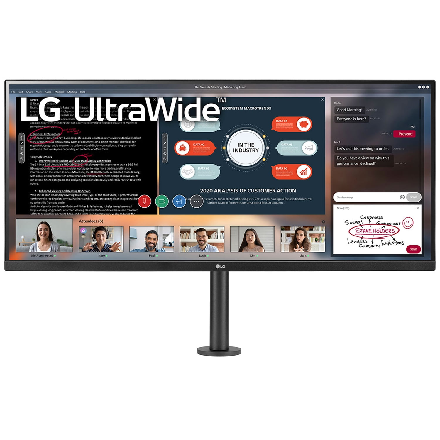 LG ウルトラワイドモニター 34WP500-B LG Ultrawide 34WP500-B 34