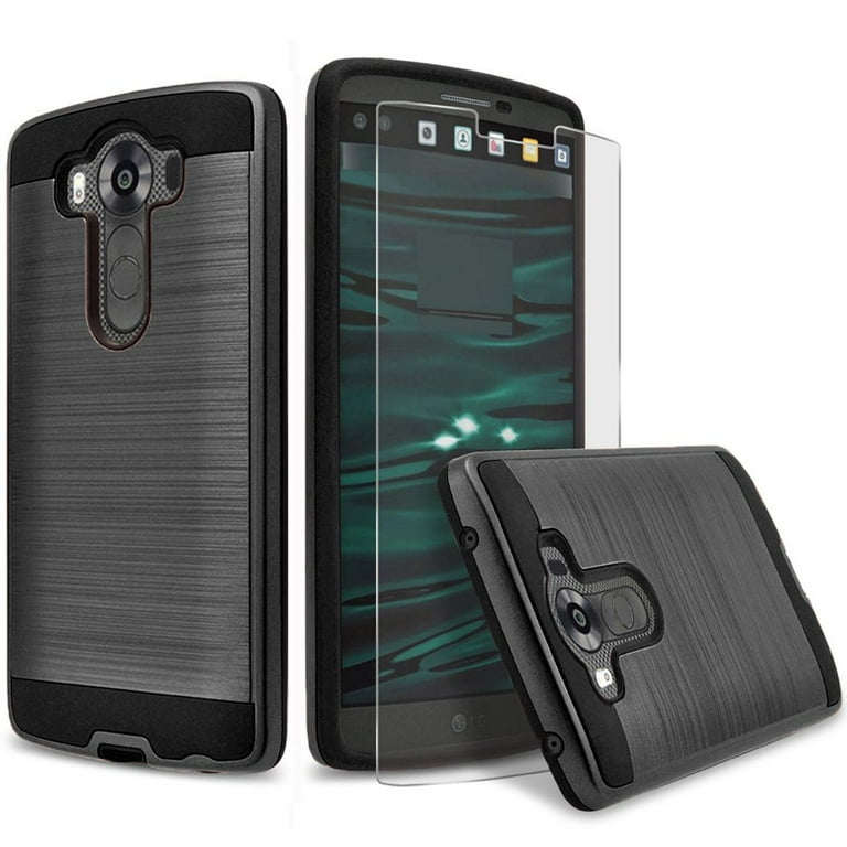 LG V10 Case, 2-Piece Style Hybrid Shockproof Hard Case Cover