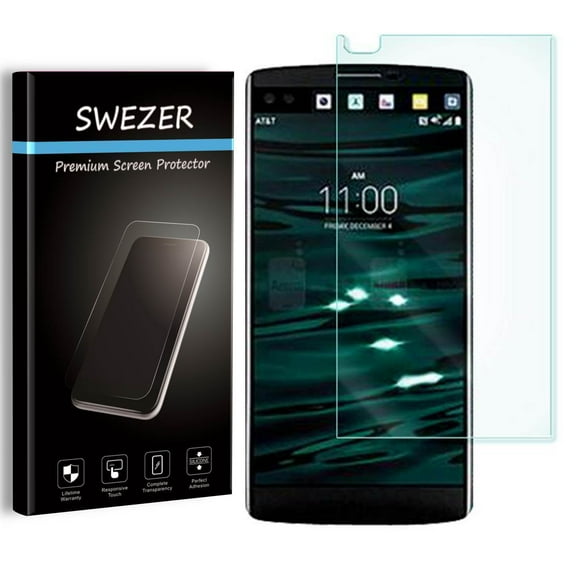 LG V10 [SWEZER, 2-Pack] Tempered Glass Screen Protector, Anti-Scratch, Anti-Bubble, Anti-Chip Edge