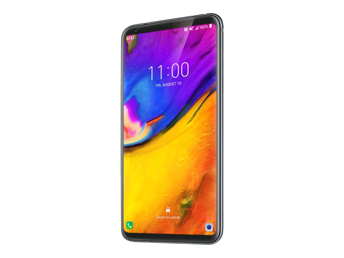 LG V35 ThinQ - Smartphone - 4G LTE - 64 GB - microSDXC slot - GSM - 6" - 2880 x 1440 pixels (538 ppi) - RAM 6 GB - 16 MP (8 MP front camera) - Android - AT&T - New Aurora Black - image 1 of 9