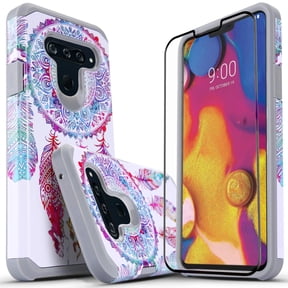 LG V40 ThinQ Case, LG V40 Case, W/[Tempered Glass Screen Protector], Heavy Duty Drop Protection Impact Advanced Rugged Protective Slim Fit Phone Cover-Dream Catcher