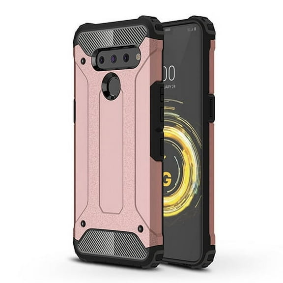 LG V50 ThinQ Case, KAESAR Drop Protection Shockproof Sleek Slim-Fit Durable Anti-scratch Dual Layer Shockproof Dustproof Armor Case For LG V50 ThinQ 5G (Rose Gold)