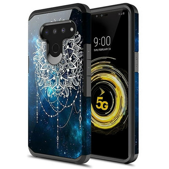 LG V50 ThinQ Case, KAESAR Hybird Drop Protection Sleek Slim Dual Layer Shockproof Colorful Graphic Armor Case For LG V50 ThinQ (Galaxy Mandala)