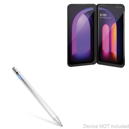 LG V60 ThinQ 5G Stylus Pen, BoxWave [AccuPoint Active Stylus] Electronic Stylus with Ultra Fine Tip for LG V60 ThinQ 5G - Metallic Silver