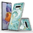 thumbnail image 1 of LG V60 ThinQ Case, KAESAR Hybrid Bling Glitter Sparkle Laser Green Marble Graphic Fashion Cute Colorful Skin Cover Shockproof Case for LG V60 ThinQ, 1 of 5