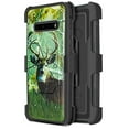 thumbnail image 1 of for LG V60 ThinQ Holster Case Phone Case Dual Layer Full-Body Rugged Clear Back Case Drop Resistant Shockproof Case with Built In Screen Protector (Deer), 1 of 4