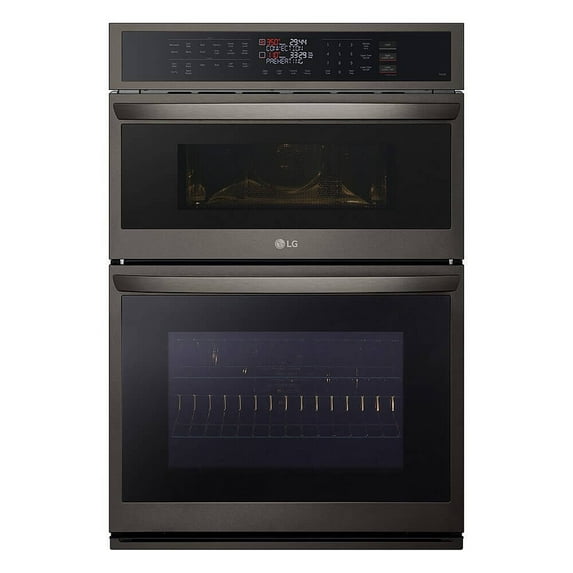 LG WCEP6423D 30 inch Black Stainless Steel Electric Wall Oven and Microwave Combination