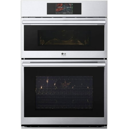 LG - STUDIO 30" Smart Built-In Electric Convection Combination Wall Oven with Microwave and Sous Vide - Stainless Steel