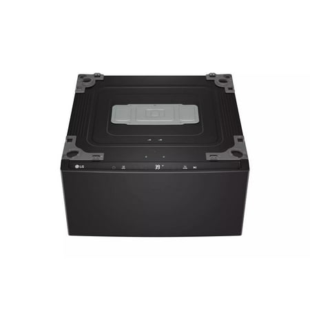 LG - SideKick 1.0 Cu. Ft. High-Efficiency Smart Top Load Pedestal Washer - Black Steel
