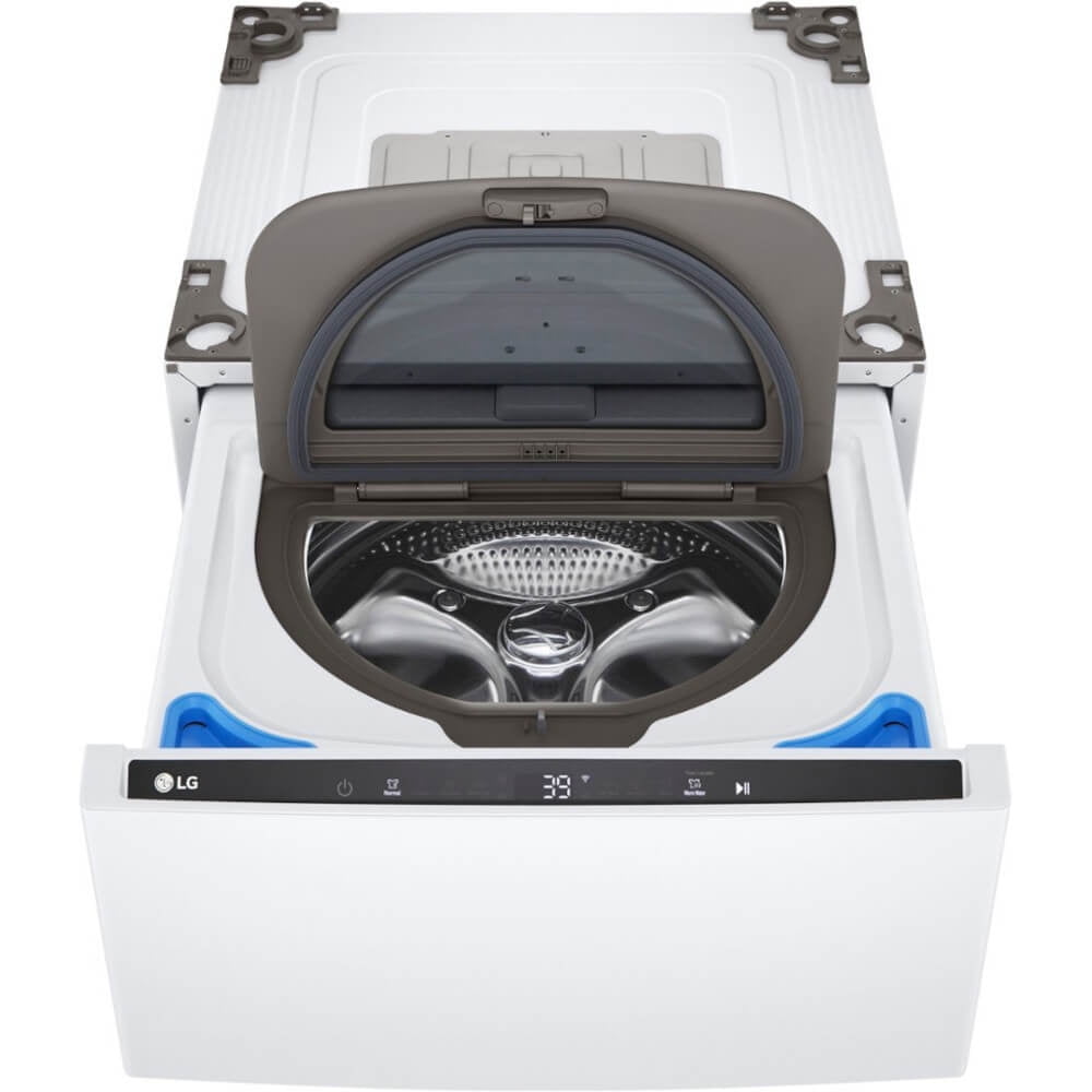 LG WD300CW 1.0 Cu. Ft. SideKick White Top Load HE Pedestal Washer
